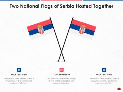 Two national flags of serbia hosted together