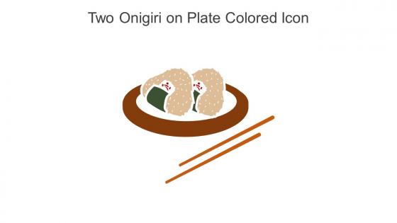 Two Onigiri On Plate Colored Icon In Powerpoint Pptx Png And Editable Eps Format