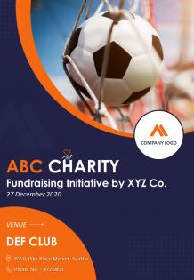 Two page charity event brochure template