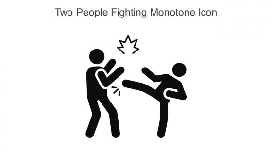 Two People Fighting Monotone Icon In Powerpoint Pptx Png And Editable Eps Format