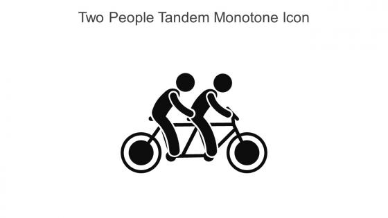 Two People Tandem Monotone Icon In Powerpoint Pptx Png And Editable Eps Format