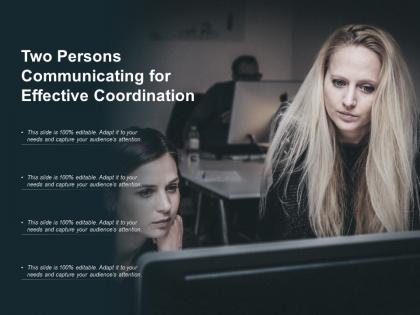 Two persons communicating for effective coordination