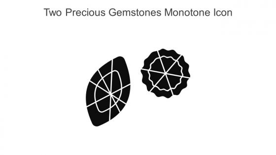 Two Precious Gemstones Monotone Icon In Powerpoint Pptx Png And Editable Eps Format