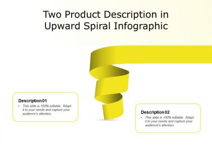 Two product description in upward spiral infographic