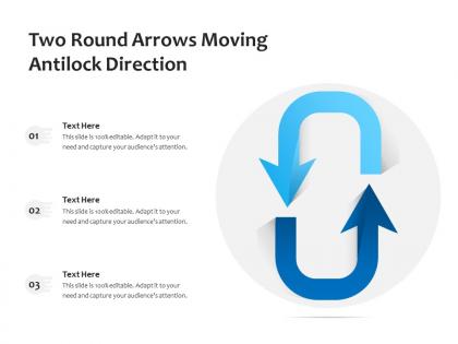Two round arrows moving antilock direction