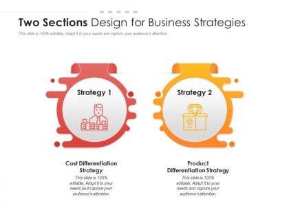 Two sections design for business strategies