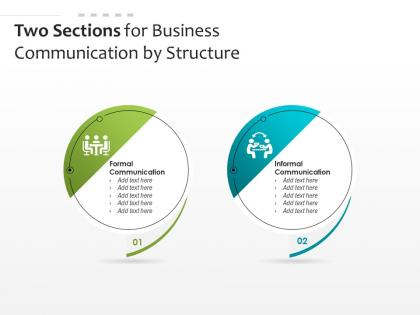 Two sections for business communication by structure