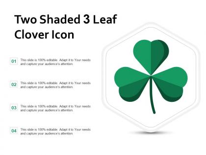 Two shaded 3 leaf clover icon