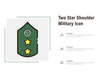 Two star shoulder military icon