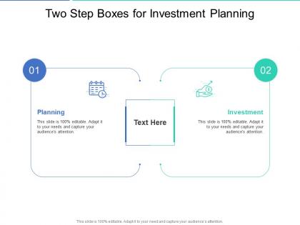 Two step boxes for investment planning