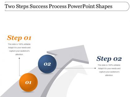Two steps success process powerpoint shapes