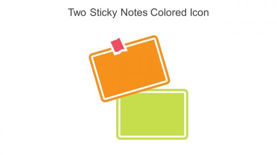 Two Sticky Notes Colored Icon In Powerpoint Pptx Png And Editable Eps Format