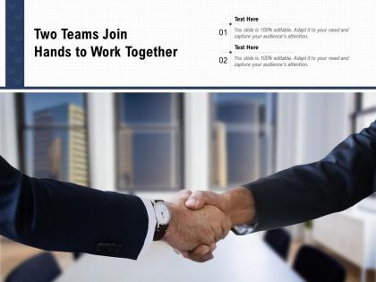 Two teams join hands to work together