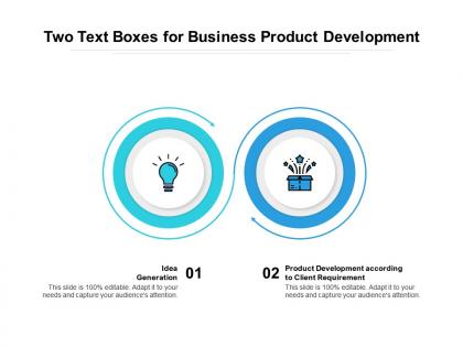 Two text boxes for business product development