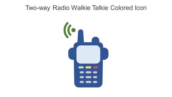 Two Way Radio Walkie Talkie Colored Icon In Powerpoint Pptx Png And Editable Eps Format