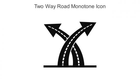 Two Way Road Monotone Icon In Powerpoint Pptx Png And Editable Eps Format
