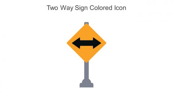 Two Way Sign Colored Icon In Powerpoint Pptx Png And Editable Eps Format