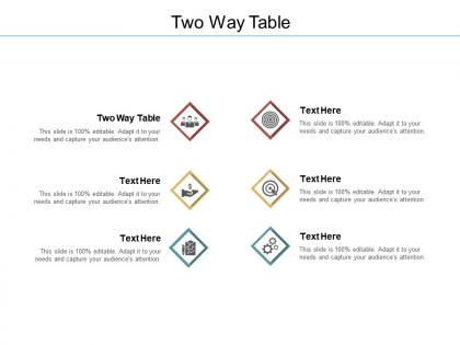 Two way table ppt powerpoint presentation portfolio professional cpb