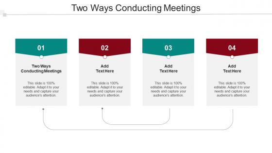 Two Ways Conducting Meetings Ppt Powerpoint Presentation Graphics Cpb
