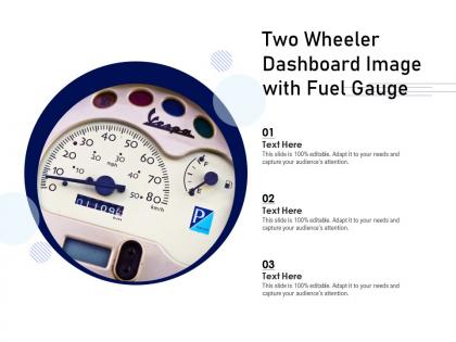 Two wheeler dashboard image with fuel gauge