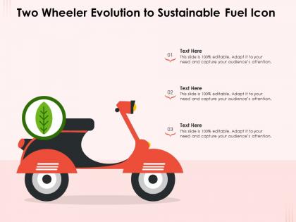 Two wheeler evolution to sustainable fuel icon