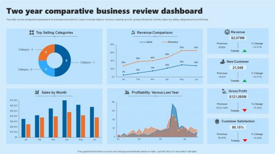 Two Year Comparative Business Review Dashboard