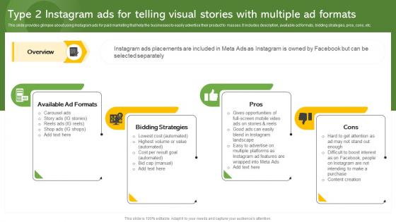 Type 2 Instagram Ads For Telling Visual Stories With Multiple Effective Paid Promotions MKT SS V