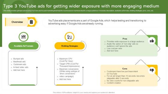 Type 3 Youtube Ads For Getting Wider Exposure With More Effective Paid Promotions MKT SS V