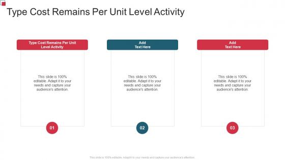 Type Cost Remains Per Unit Level Activity In Powerpoint And Google Slides Cpb