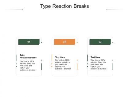 Type reaction breaks ppt powerpoint presentation show background cpb