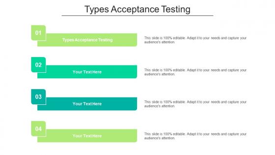 Types acceptance testing ppt powerpoint presentation slides ideas cpb