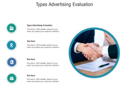 Types advertising evaluation ppt powerpoint presentation infographic template slides cpb