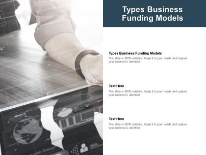 Types business funding models ppt powerpoint presentation layouts design ideas cpb