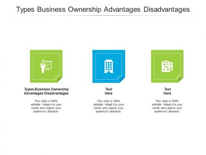 Types business ownership advantages disadvantages ppt powerpoint presentation ideas cpb