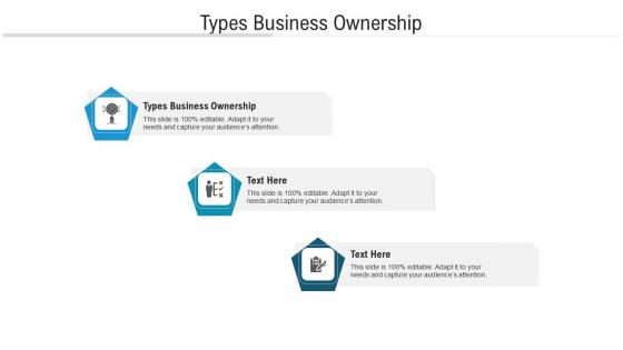 Types business ownership ppt powerpoint presentation pictures designs cpb