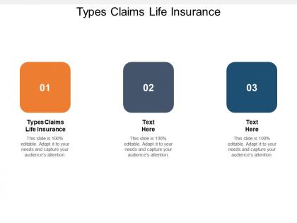 Types claims life insurance ppt powerpoint presentation professional format cpb