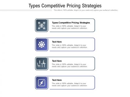 Types competitive pricing strategies ppt powerpoint presentation ideas portfolio cpb