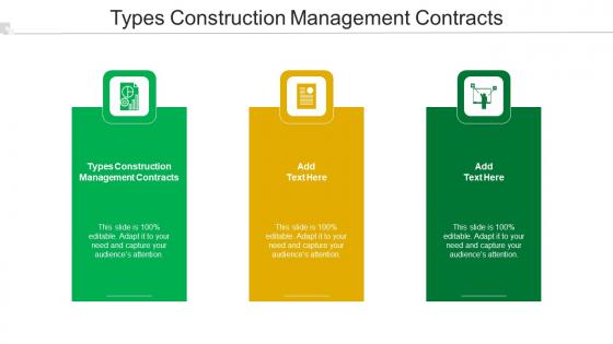 Types Construction Management Contracts Ppt Powerpoint Presentation Pictures Cpb