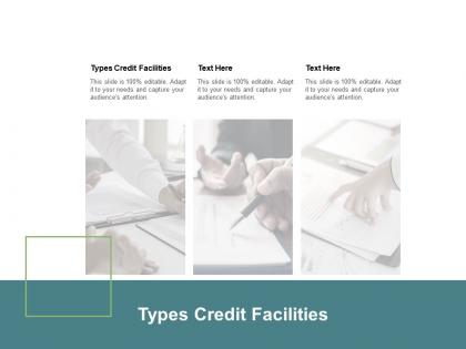 Types credit facilities ppt powerpoint presentation slides design ideas cpb