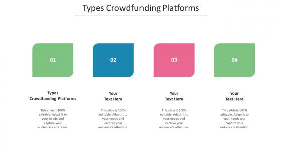 Types Crowdfunding Platforms Ppt Powerpoint Presentation Summary Background Cpb