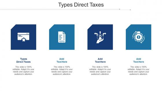 Types Direct Taxes Ppt Powerpoint Presentation Infographic Template Template Cpb