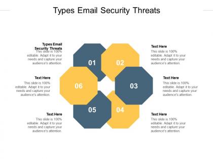 Types email security threats ppt powerpoint presentation file topics cpb