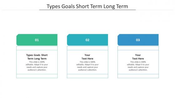 Types goals short term long term ppt powerpoint presentation portfolio slides cpb