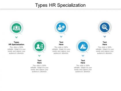 Types hr specialization ppt powerpoint presentation infographics outline cpb