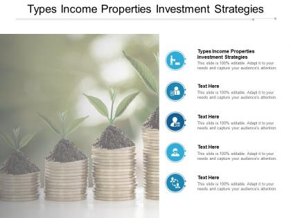 Types income properties investment strategies ppt powerpoint presentation slides themes cpb