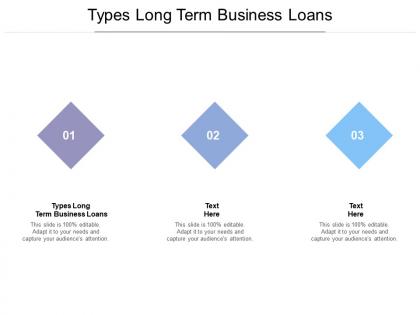 Types long term business loans ppt powerpoint presentation pictures graphic images cpb