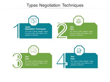 Types negotiation techniques ppt powerpoint presentation file diagrams cpb