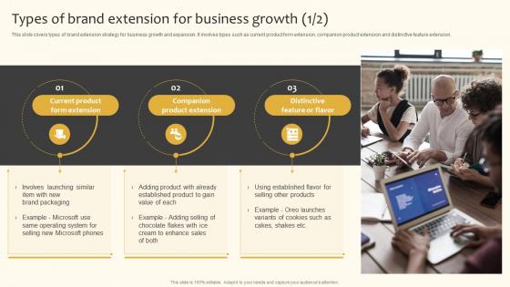 Types Of Brand Extension For Business Growth Implementing Product And Market Development Strategy SS