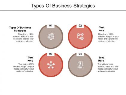Types of business strategies ppt powerpoint presentation outline layout ideas cpb