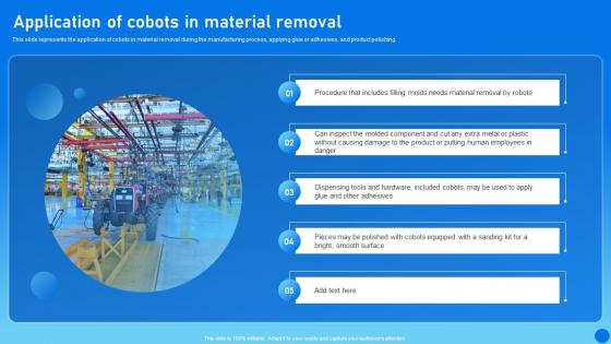 Types Of Cobots IT Application Of Cobots In Material Removal
